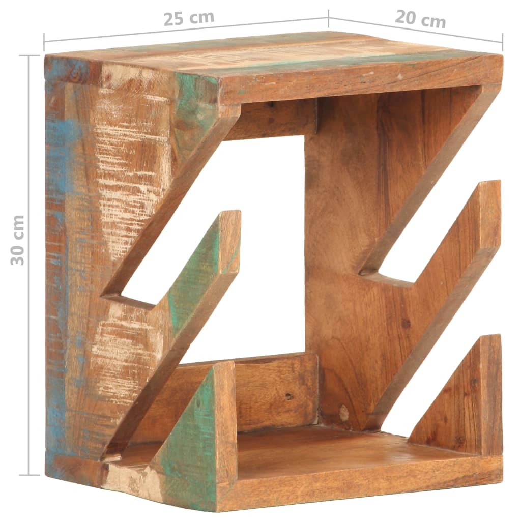 Wall Mounted Skateboard Holder 25x20x30 cm Solid Reclaimed Wood